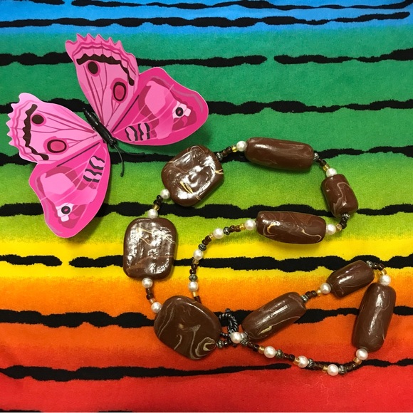 Ceramic Boho Vintage Rare One of Kind Handmade Necklace - Picture 14 of 16